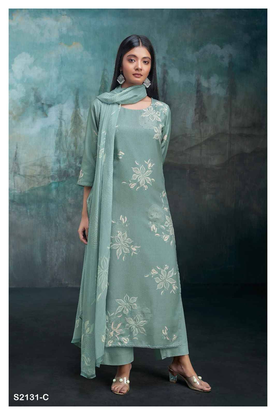 Rafqa-2131 By Ganga Fashion 2131-A To 2131-D Series Beautiful Festive Suits Colorful Stylish Fancy Casual Wear & Ethnic Wear Pure Pashmina Embroidered Dresses At Wholesale Price