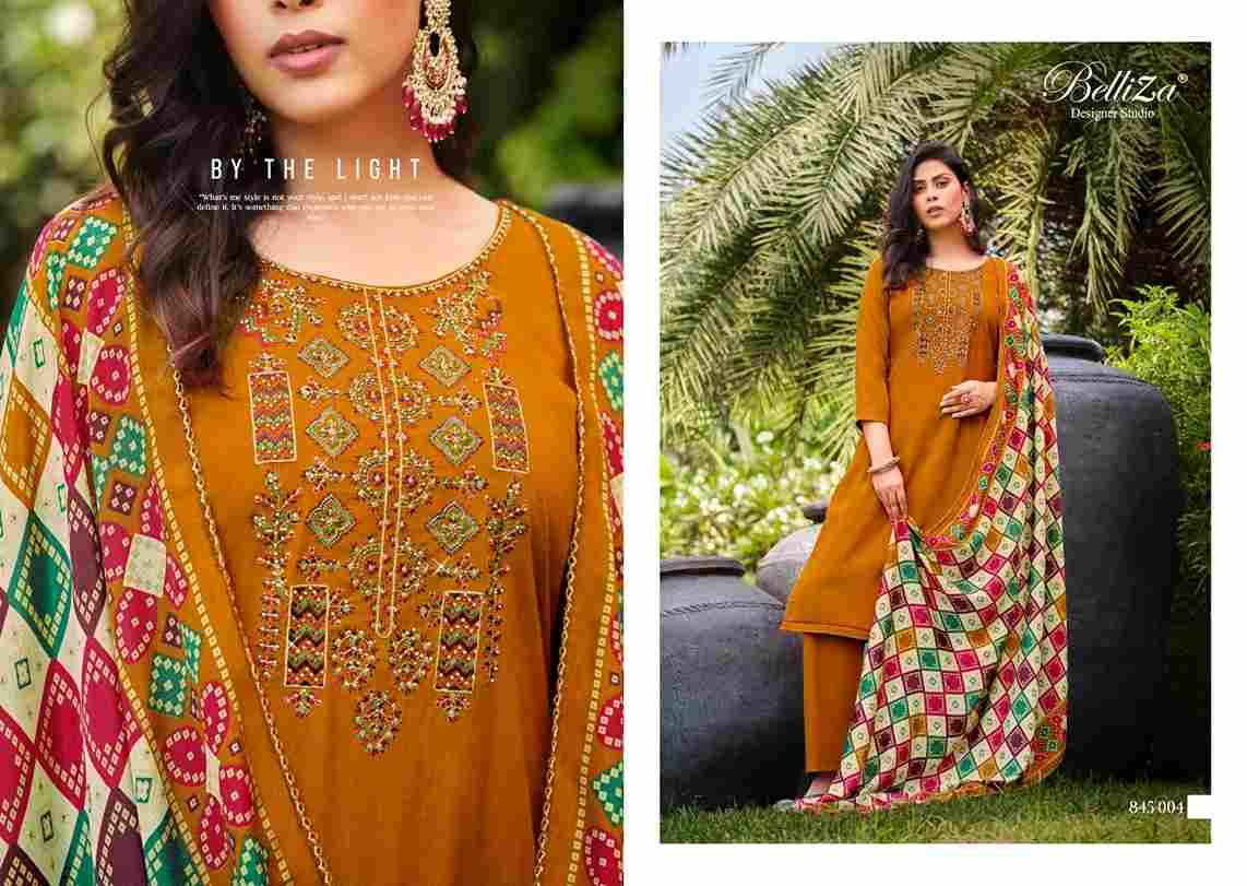 Lovina By Belliza 845-001 To 845-008 Series Beautiful Festive Suits Colorful Stylish Fancy Casual Wear & Ethnic Wear Pure Viscose Rayon Print Dresses At Wholesale Price