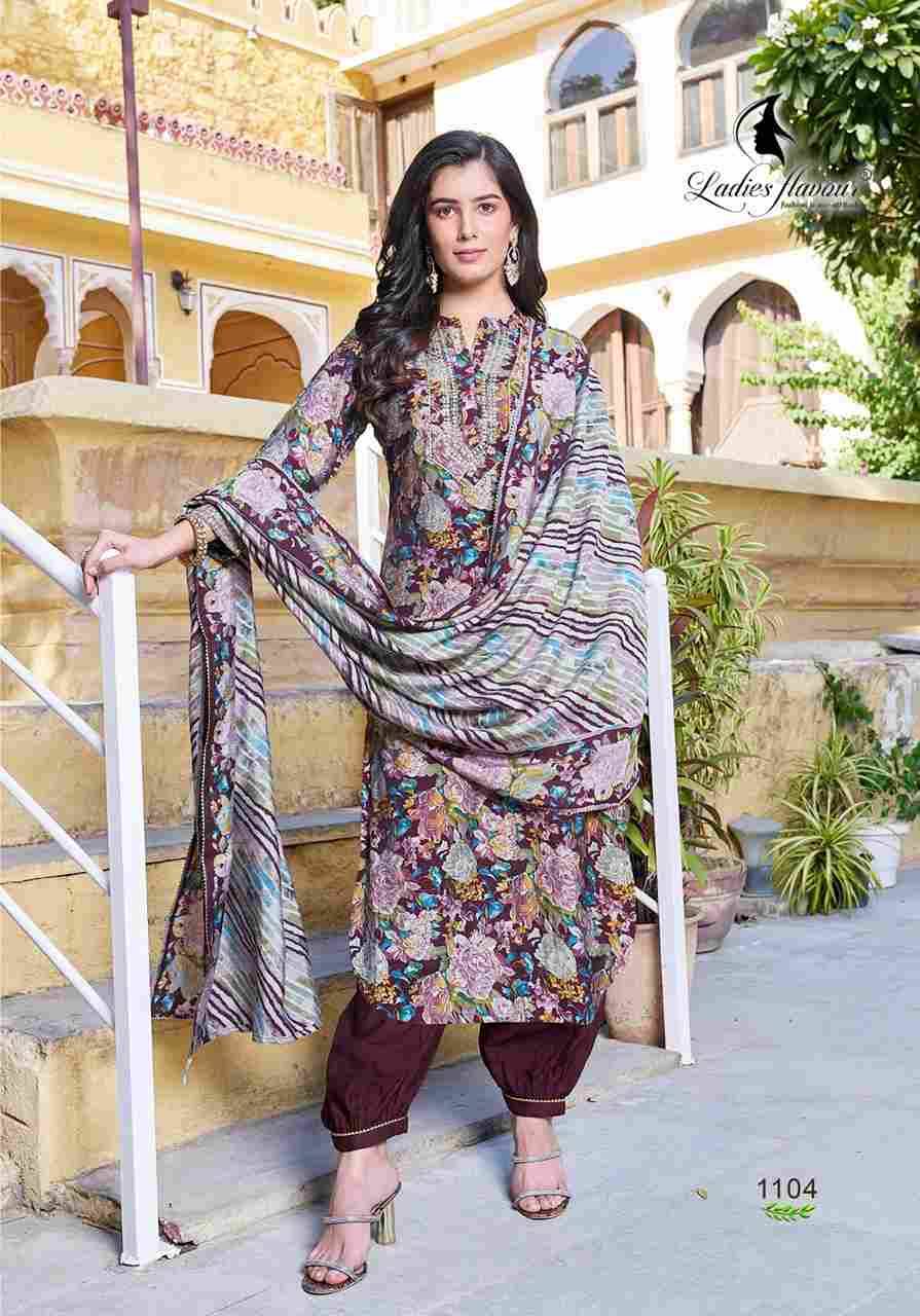 Saachi By Ladies Flavour 1101 To 1104 Series Beautiful Suits Colorful Stylish Fancy Casual Wear & Ethnic Wear Chanderi Print Dresses At Wholesale Price