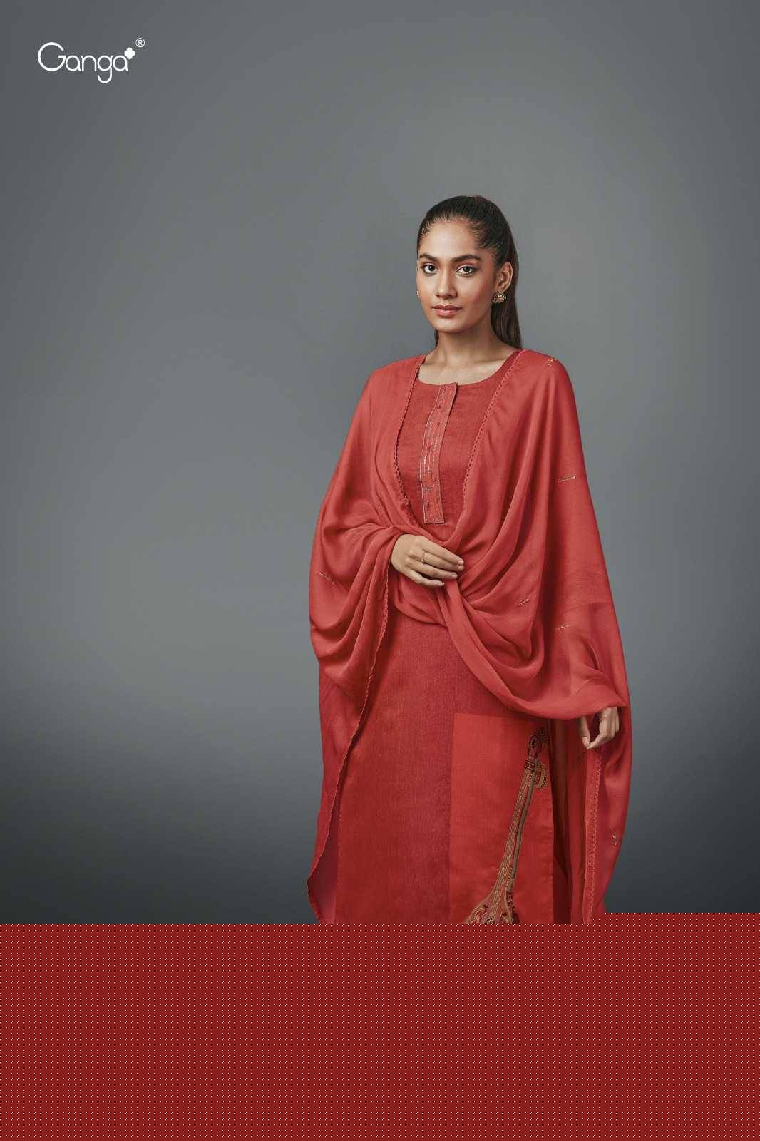 Neera-1526 By Ganga Fashion 1526-A To 1526-C Series Beautiful Festive Suits Colorful Stylish Fancy Casual Wear & Ethnic Wear Silk Jacquard Embroidered Dresses At Wholesale Price