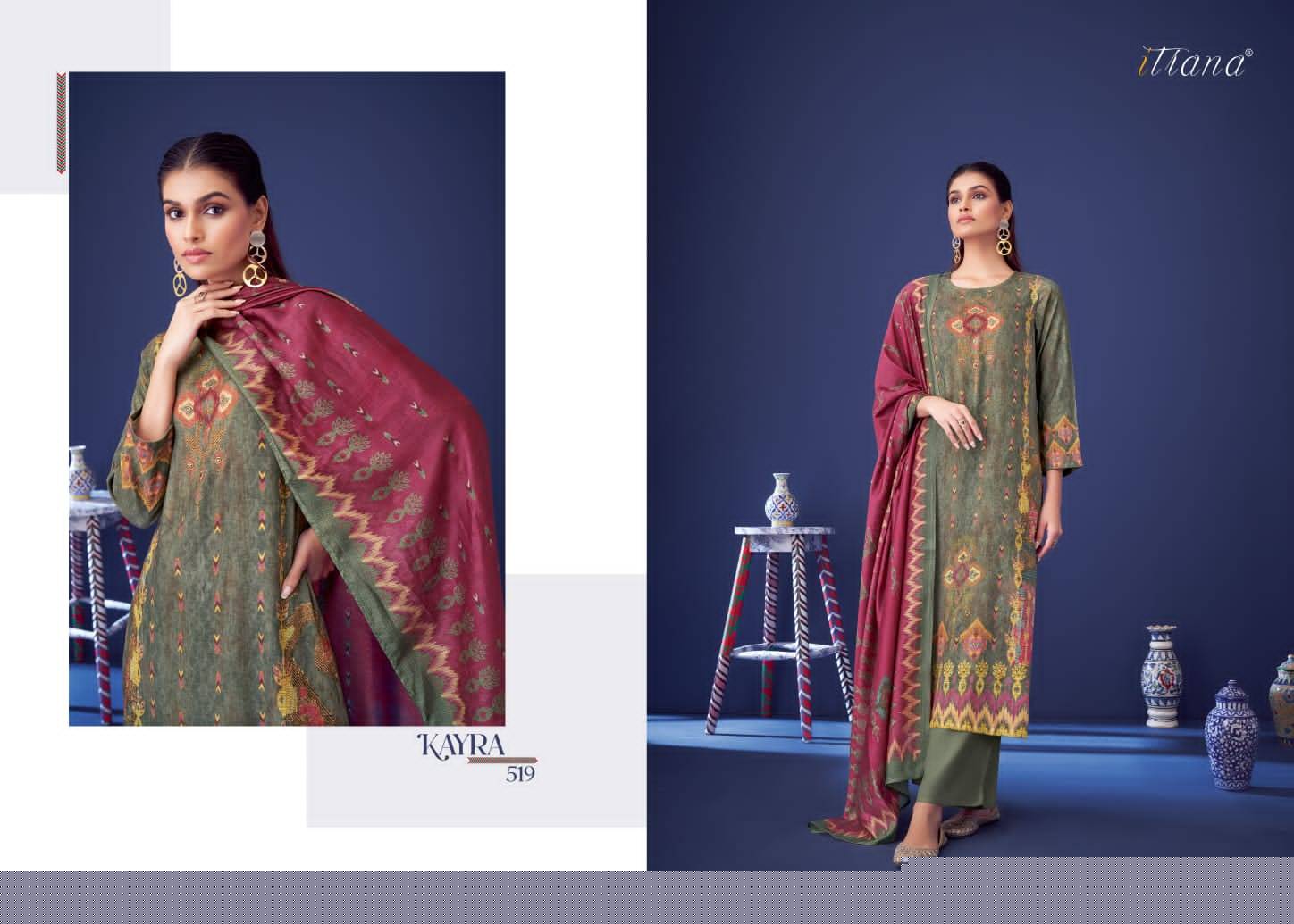 Kayra By Itrana Beautiful Stylish Festive Suits Fancy Colorful Casual Wear & Ethnic Wear & Ready To Wear Staple Twill Print Dresses At Wholesale Price