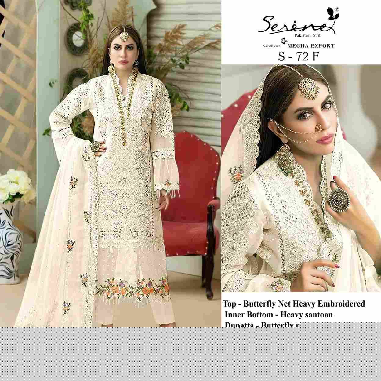 Serene Hit Design S-72 Colours Vol-2 By Serene S-72-E To S-72-H Series Designer Pakistani Suits Beautiful Fancy Colorful Stylish Party Wear & Occasional Wear Net Embroidered Dresses At Wholesale Price