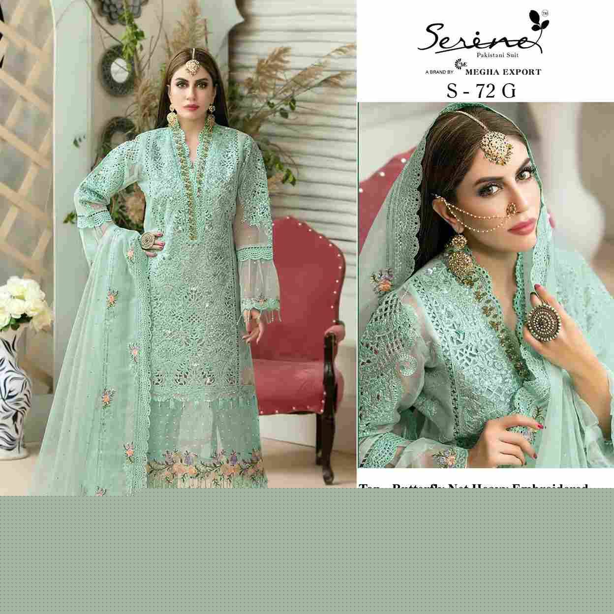 Serene Hit Design S-72 Colours Vol-2 By Serene S-72-E To S-72-H Series Designer Pakistani Suits Beautiful Fancy Colorful Stylish Party Wear & Occasional Wear Net Embroidered Dresses At Wholesale Price