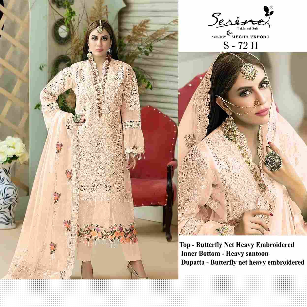 Serene Hit Design S-72 Colours Vol-2 By Serene S-72-E To S-72-H Series Designer Pakistani Suits Beautiful Fancy Colorful Stylish Party Wear & Occasional Wear Net Embroidered Dresses At Wholesale Price