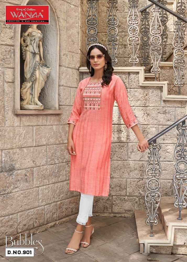 Bubbles By Wanna 901 To 908 Series Designer Festive Suits Collection Beautiful Stylish Fancy Colorful Party Wear & Occasional Wear Viscose Rayon Embroidered Kurtis With Bottom At Wholesale Price