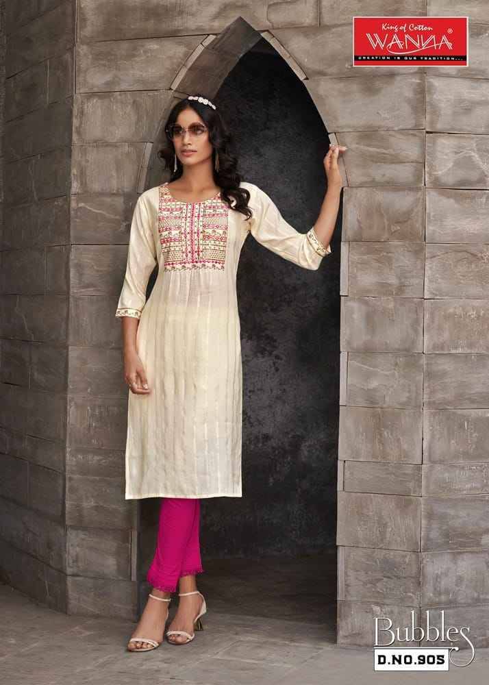 Bubbles By Wanna 901 To 908 Series Designer Festive Suits Collection Beautiful Stylish Fancy Colorful Party Wear & Occasional Wear Viscose Rayon Embroidered Kurtis With Bottom At Wholesale Price