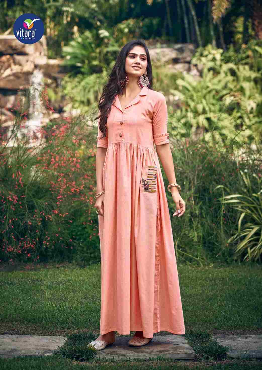 Sentro By Vitara 10003 To 10006 Series Designer Stylish Fancy Colorful Beautiful Party Wear & Ethnic Wear Collection Cotton Gowns At Wholesale Price