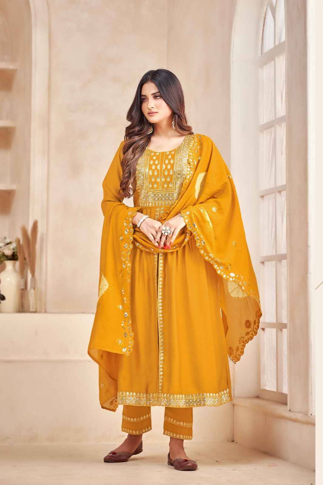 Saundarya Vol-2 By Mayur 201 To 206 Series Beautiful Stylish Festive Suits Fancy Colorful Casual Wear & Ethnic Wear & Ready To Wear Viscose Silk Embroidered Dresses At Wholesale Price
