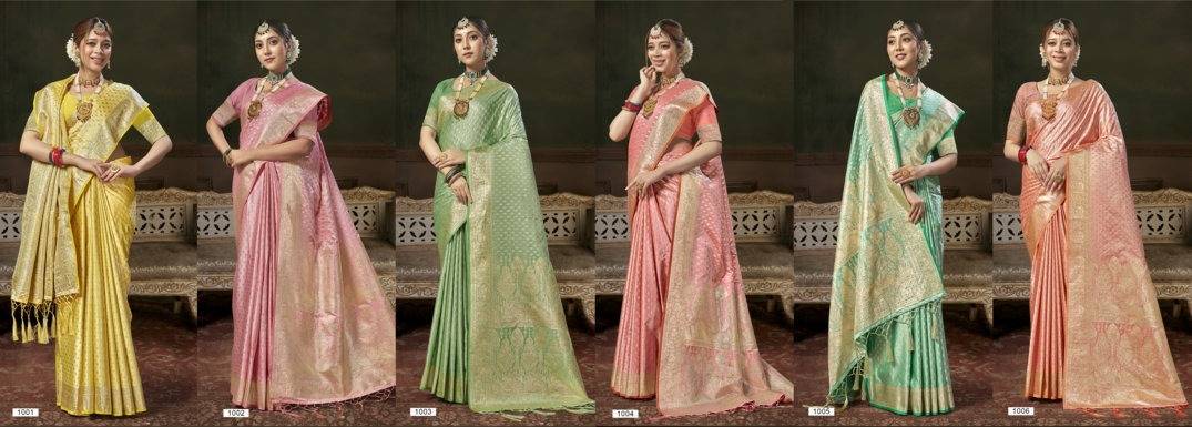 Manpasand By Sangam Prints 1001 To 1006 Series Indian Traditional Wear Collection Beautiful Stylish Fancy Colorful Party Wear & Occasional Wear Banarasi Silk Sarees At Wholesale Price