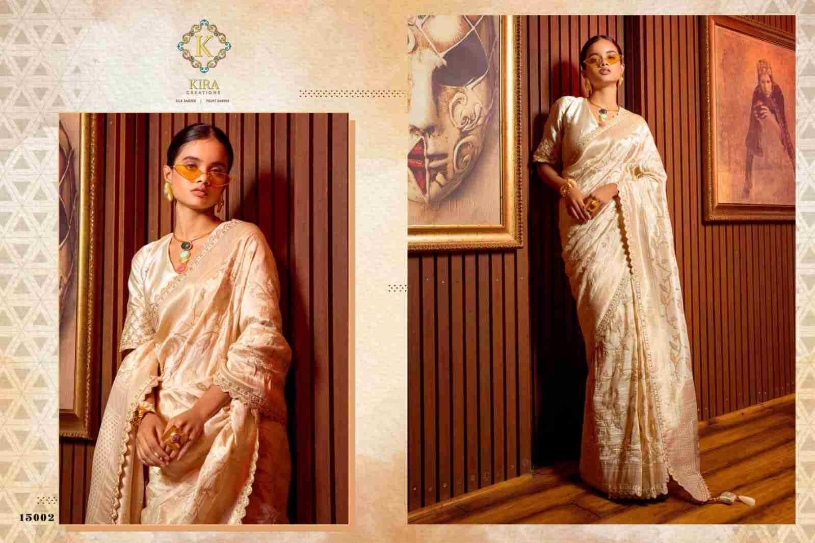 Kosa Silk By Kira 15000 To 15009 Series Indian Traditional Wear Collection Beautiful Stylish Fancy Colorful Party Wear & Occasional Wear Silk Sarees At Wholesale Price