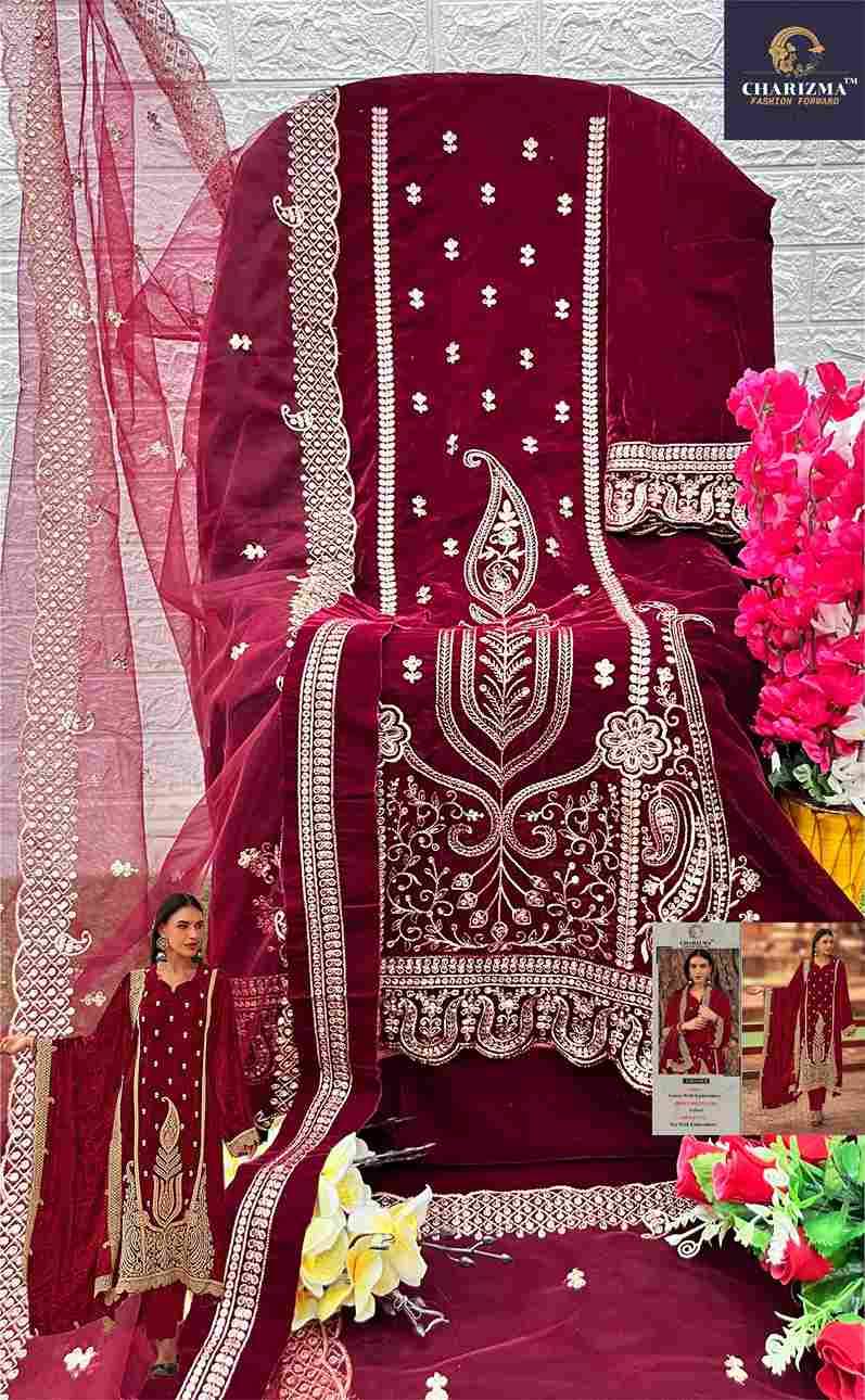 Charizma 146 Colours By Charizma Fashion 146-A To 146-D Series Beautiful Pakistani Suits Colorful Stylish Fancy Casual Wear & Ethnic Wear Velvet Embroidered Dresses At Wholesale Price