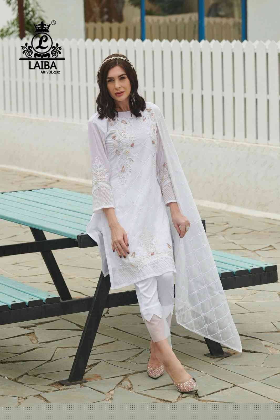 AM Vol-232 By Laiba 01 To 04 Series Beautiful Pakistani Suits Stylish Fancy Colorful Party Wear & Occasional Wear Pure Georgette Embroidered Dresses At Wholesale Price