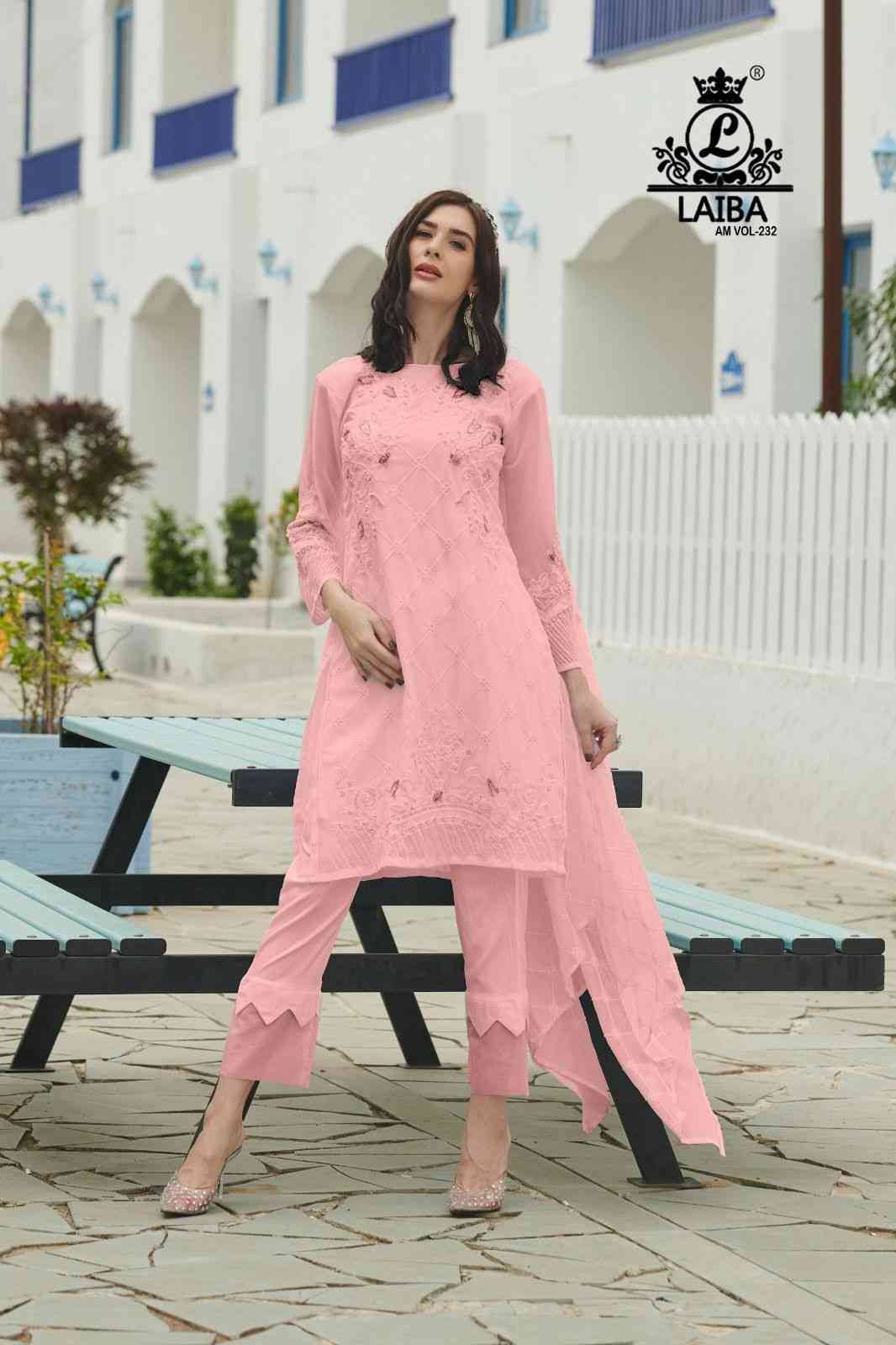 AM Vol-232 By Laiba 01 To 04 Series Beautiful Pakistani Suits Stylish Fancy Colorful Party Wear & Occasional Wear Pure Georgette Embroidered Dresses At Wholesale Price