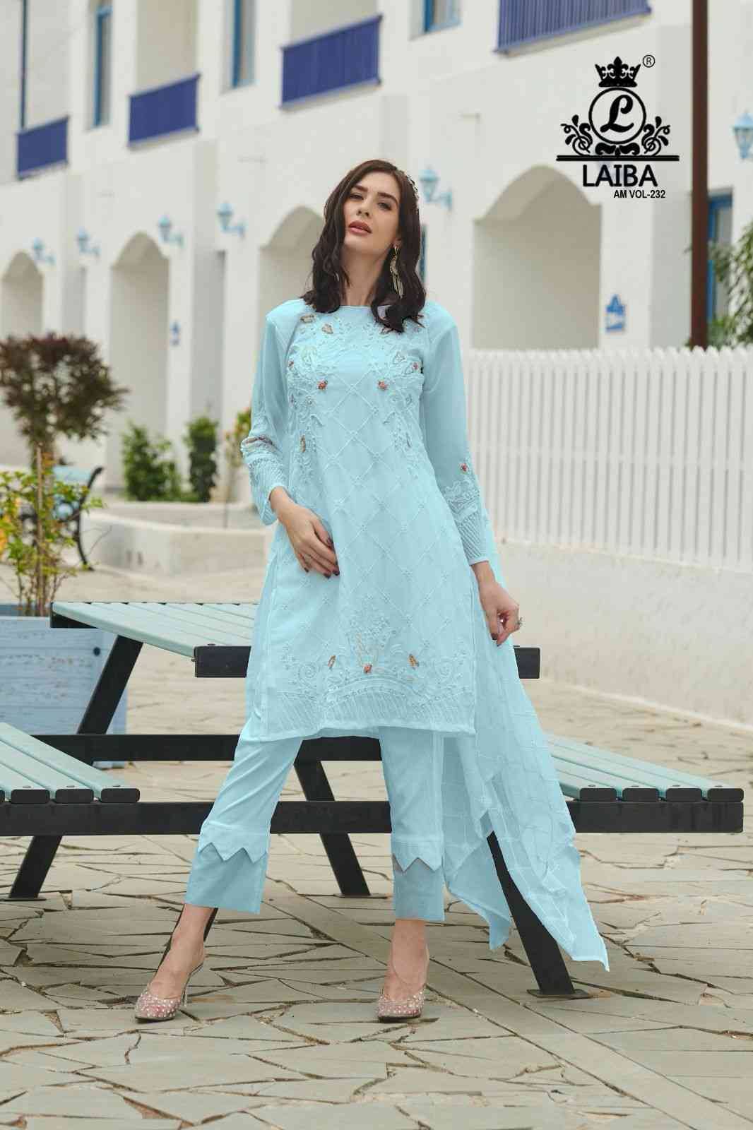 AM Vol-232 By Laiba 01 To 04 Series Beautiful Pakistani Suits Stylish Fancy Colorful Party Wear & Occasional Wear Pure Georgette Embroidered Dresses At Wholesale Price