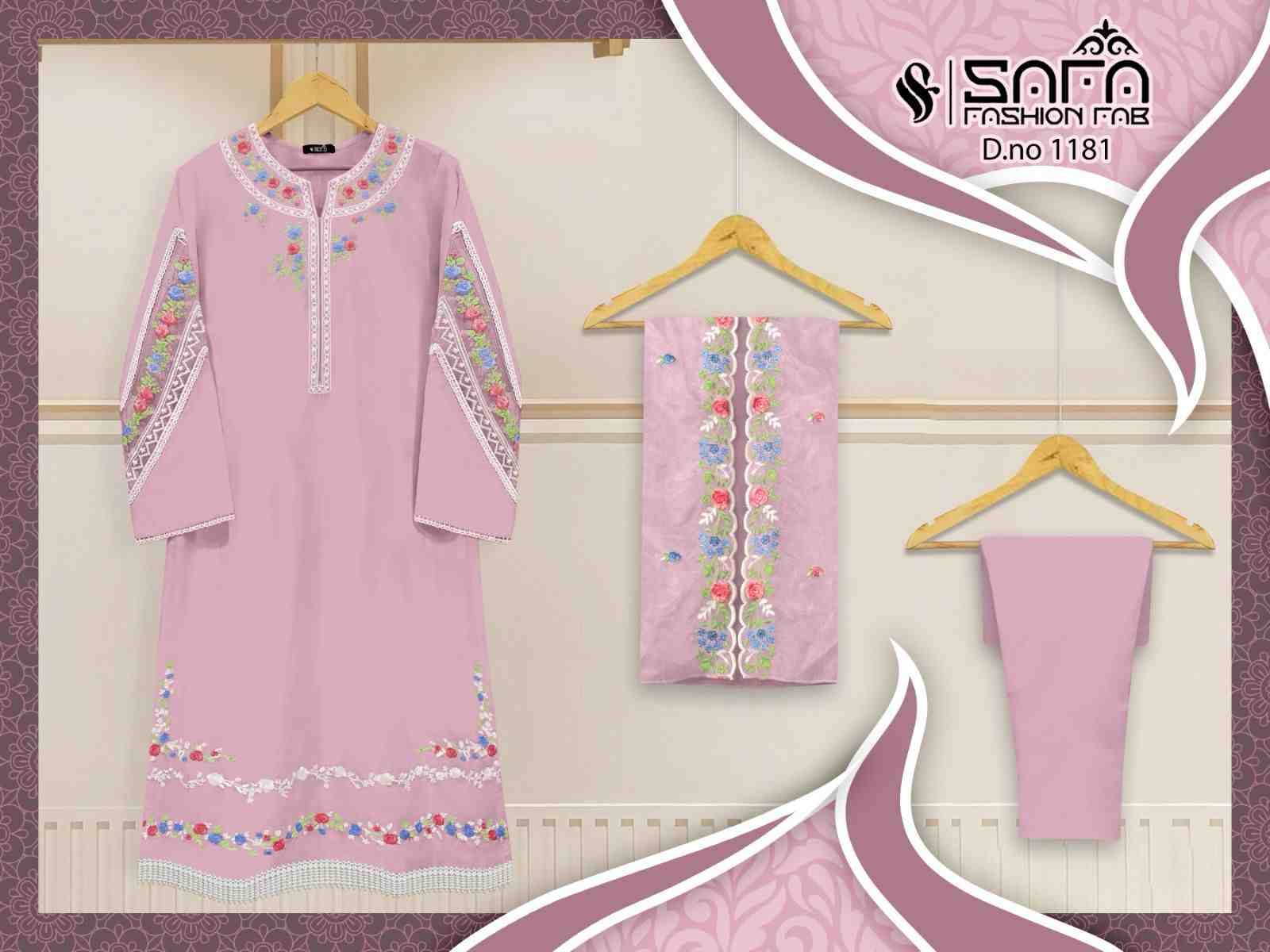 Safa 1181 Colours By Safa Fashion 1181-A To 1181-C Series Beautiful Pakistani Suits Stylish Fancy Colorful Party Wear & Occasional Wear Heavy Georgette Embroidered Dresses At Wholesale Price