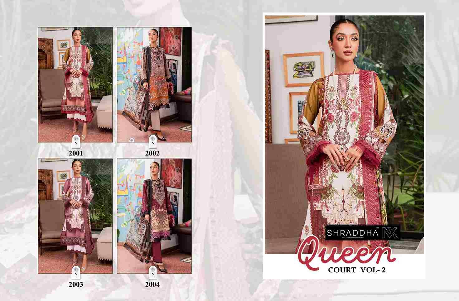 Queen Court Vol-2 By Shraddha Nx 2001 To 2004 Series Beautiful Festive Suits Stylish Fancy Colorful Casual Wear & Ethnic Wear Lawn Cotton Print Dresses At Wholesale Price