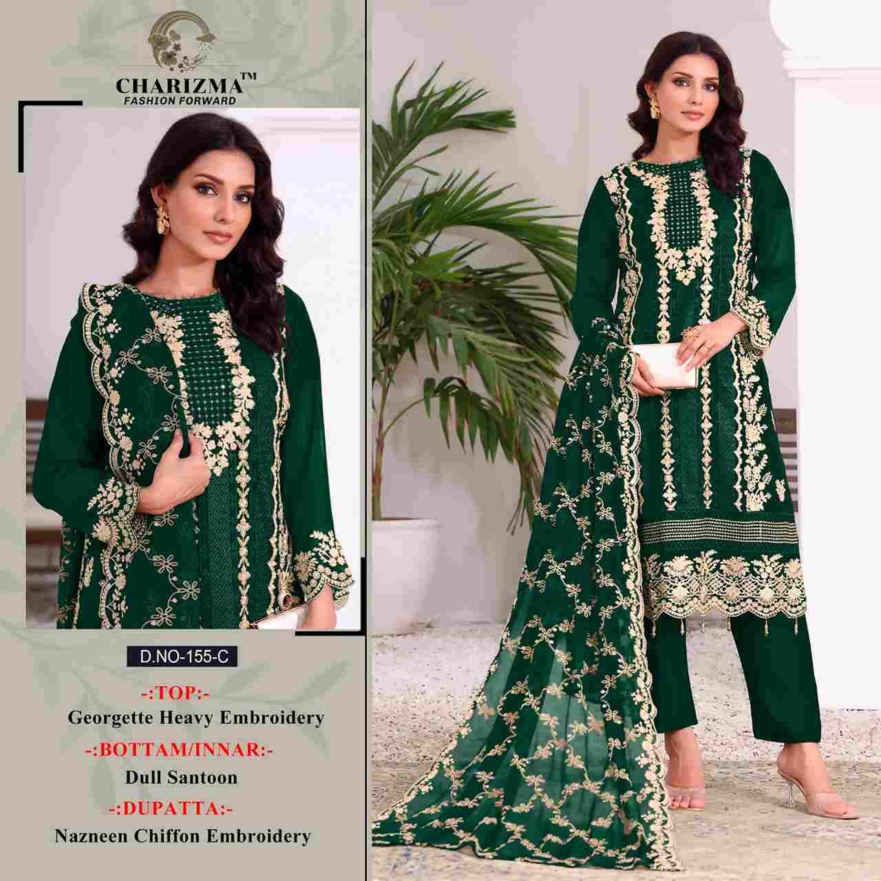 Charizma 155 Colours By Charizma Fashion 155-A To 155-D Series Beautiful Pakistani Suits Colorful Stylish Fancy Casual Wear & Ethnic Wear Georgette Embroidered Dresses At Wholesale Price