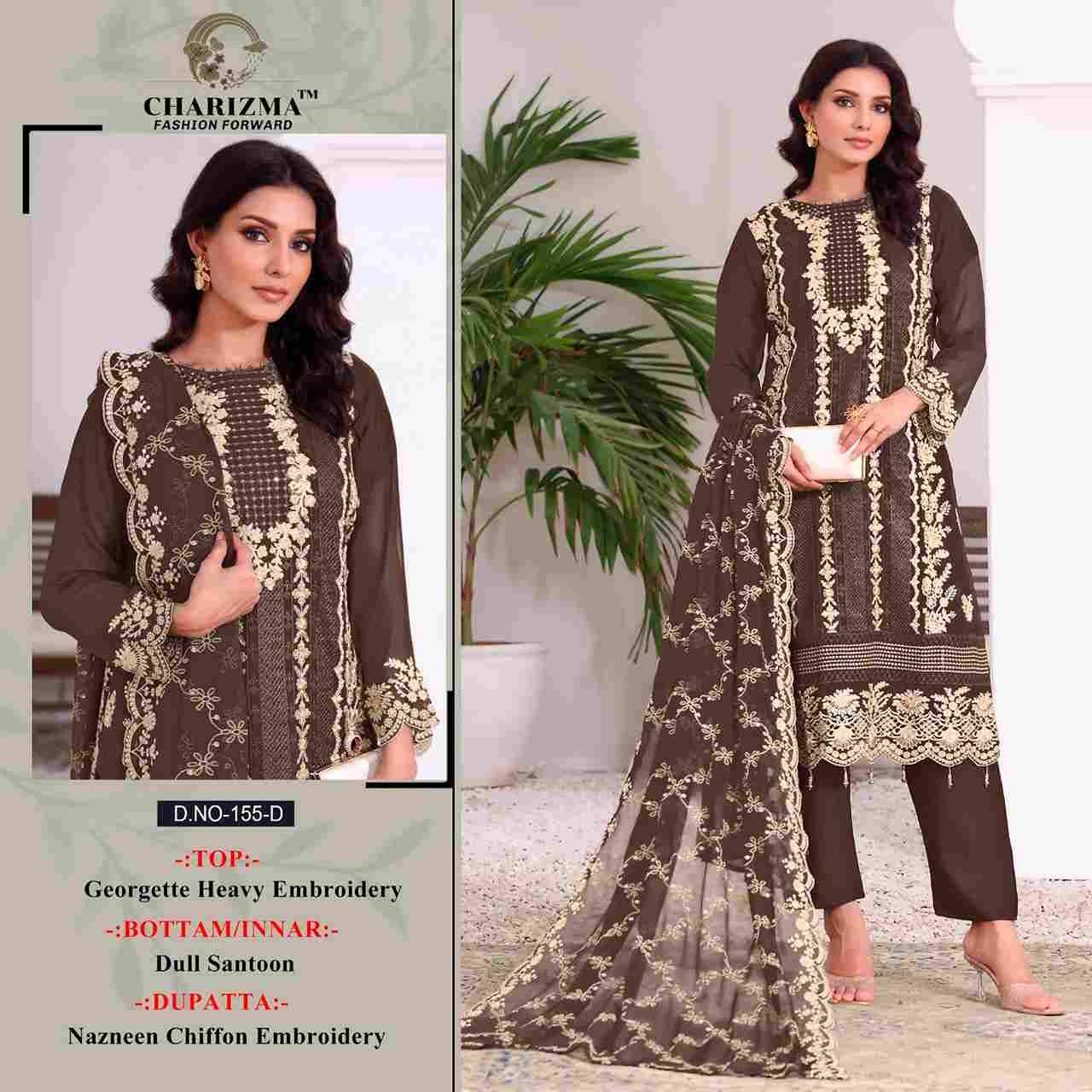 Charizma 155 Colours By Charizma Fashion 155-A To 155-D Series Beautiful Pakistani Suits Colorful Stylish Fancy Casual Wear & Ethnic Wear Georgette Embroidered Dresses At Wholesale Price