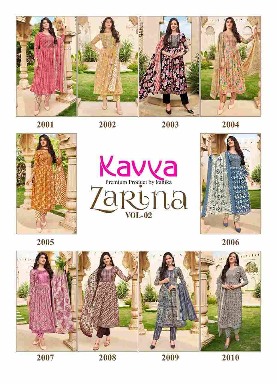Zarina Vol-2 By Kavya 2001 To 2010 Series Beautiful Festive Suits Stylish Fancy Colorful Party Wear & Occasional Wear Pure Cambric Cotton Dresses At Wholesale Price