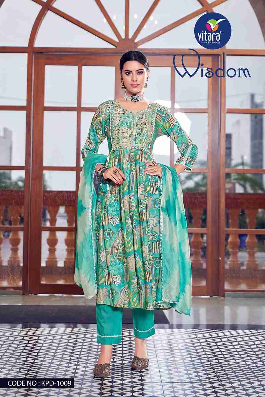 Wisdom By Vitara 1009 To 1012 Series Designer Stylish Fancy Colorful Beautiful Party Wear & Ethnic Wear Collection Rayon Foil Dresses At Wholesale Price