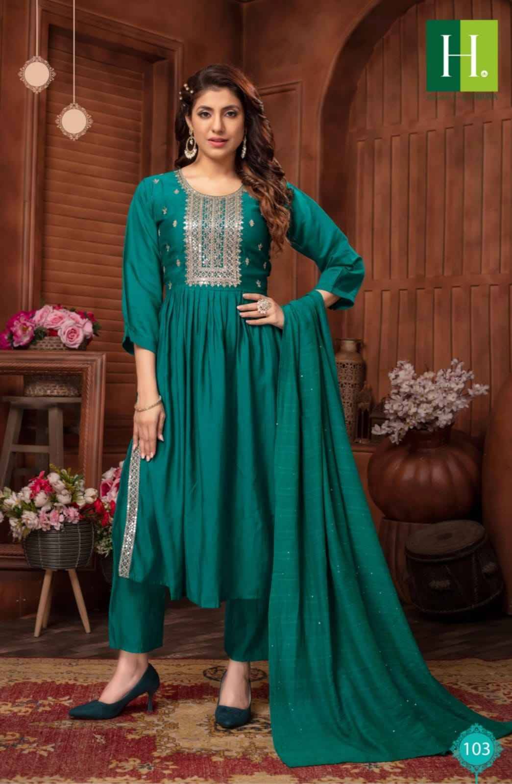 Sargam Vol-2 By Hirwa 101 To 106 Series Designer Stylish Fancy Colorful Beautiful Party Wear & Ethnic Wear Collection Pure Silk Dresses At Wholesale Price