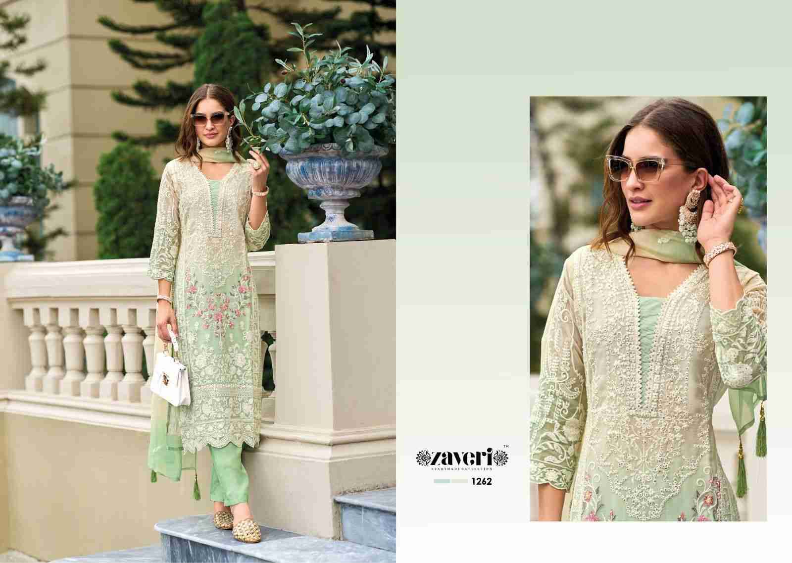 Femina By Zaveri 1262 To 1264 Series Designer Stylish Fancy Colorful Beautiful Party Wear & Ethnic Wear Collection Soft Organza Dresses At Wholesale Price