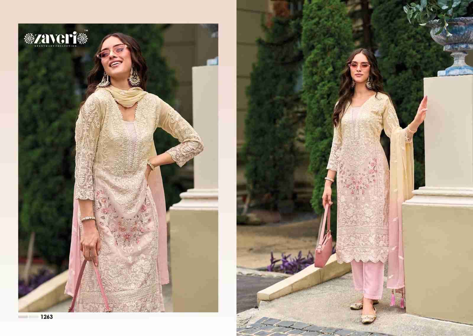 Femina By Zaveri 1262 To 1264 Series Designer Stylish Fancy Colorful Beautiful Party Wear & Ethnic Wear Collection Soft Organza Dresses At Wholesale Price