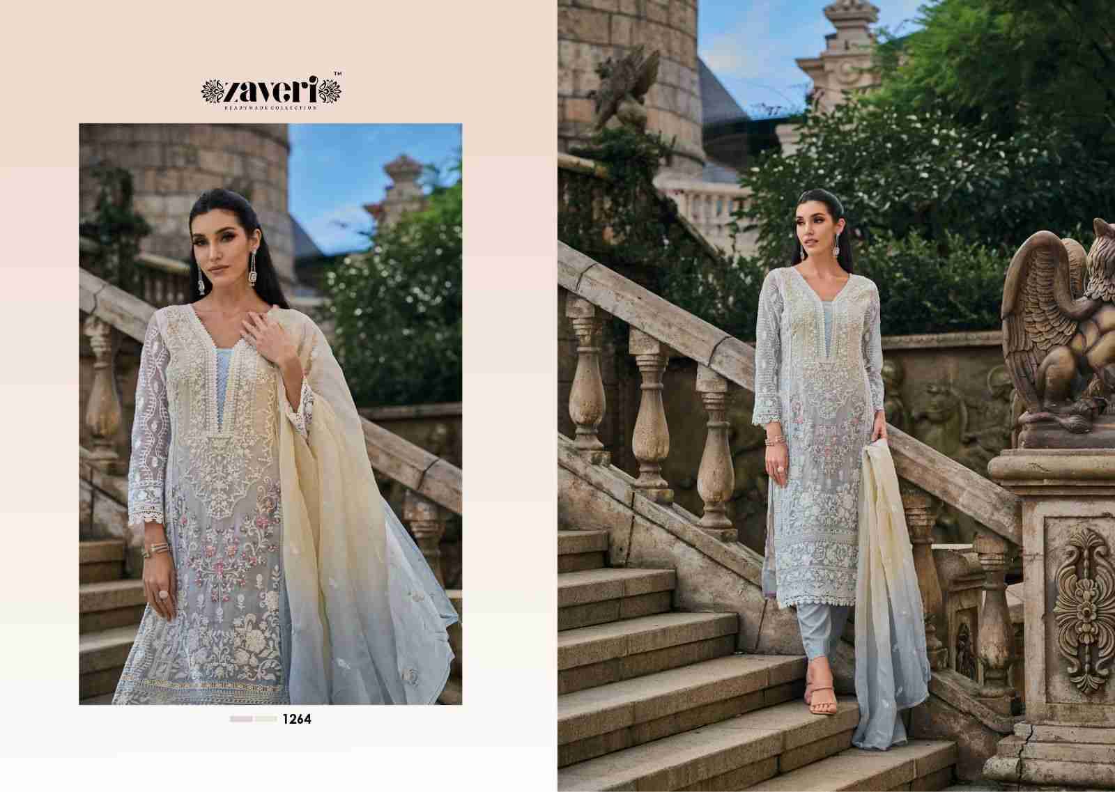 Femina By Zaveri 1262 To 1264 Series Designer Stylish Fancy Colorful Beautiful Party Wear & Ethnic Wear Collection Soft Organza Dresses At Wholesale Price