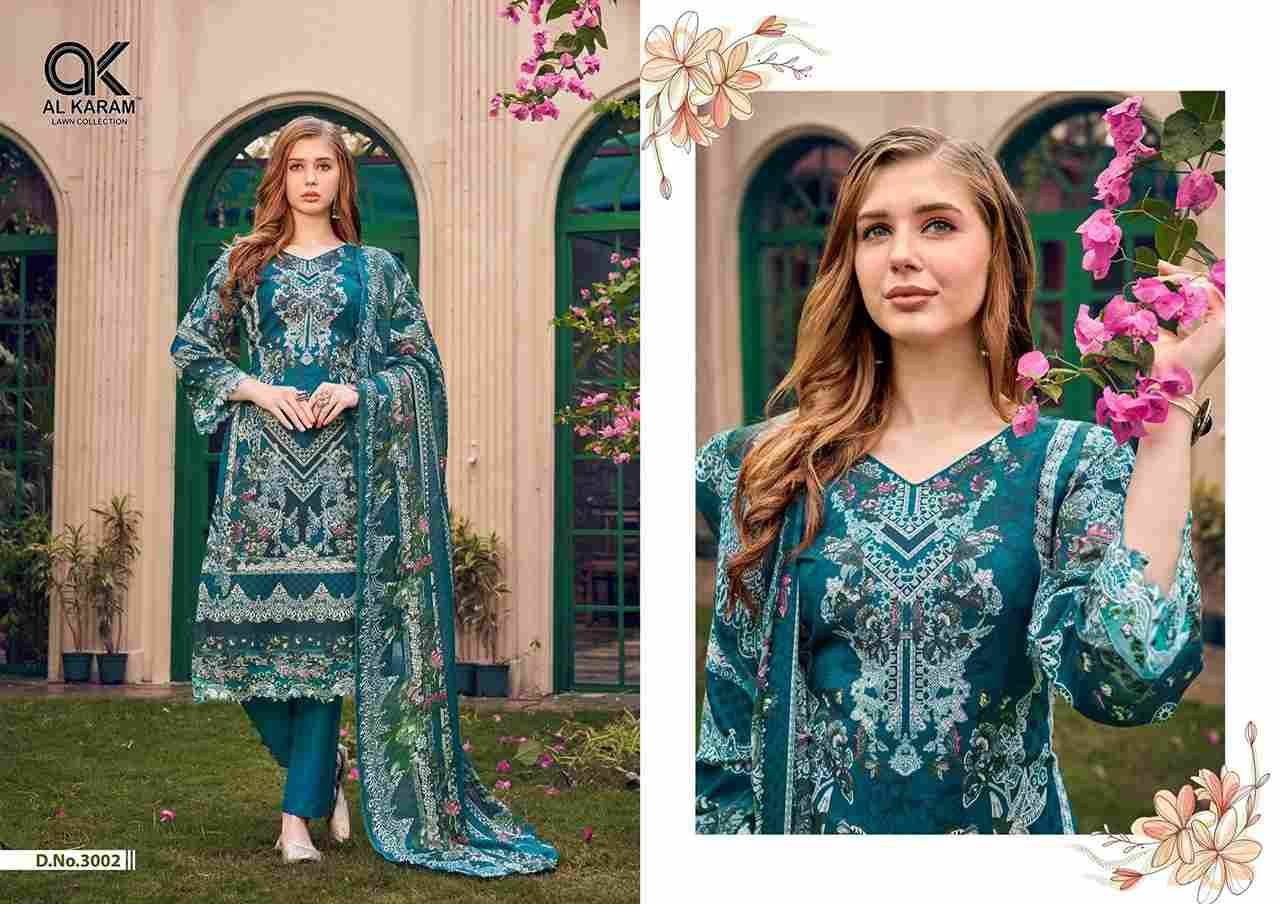 Firdous Vol-3 By Al Karam Lawn Collection 3001 To 3010 Series Beautiful Stylish Pakistani Suits Fancy Colorful Casual Wear & Ethnic Wear & Ready To Wear Soft Cotton Dresses At Wholesale Price
