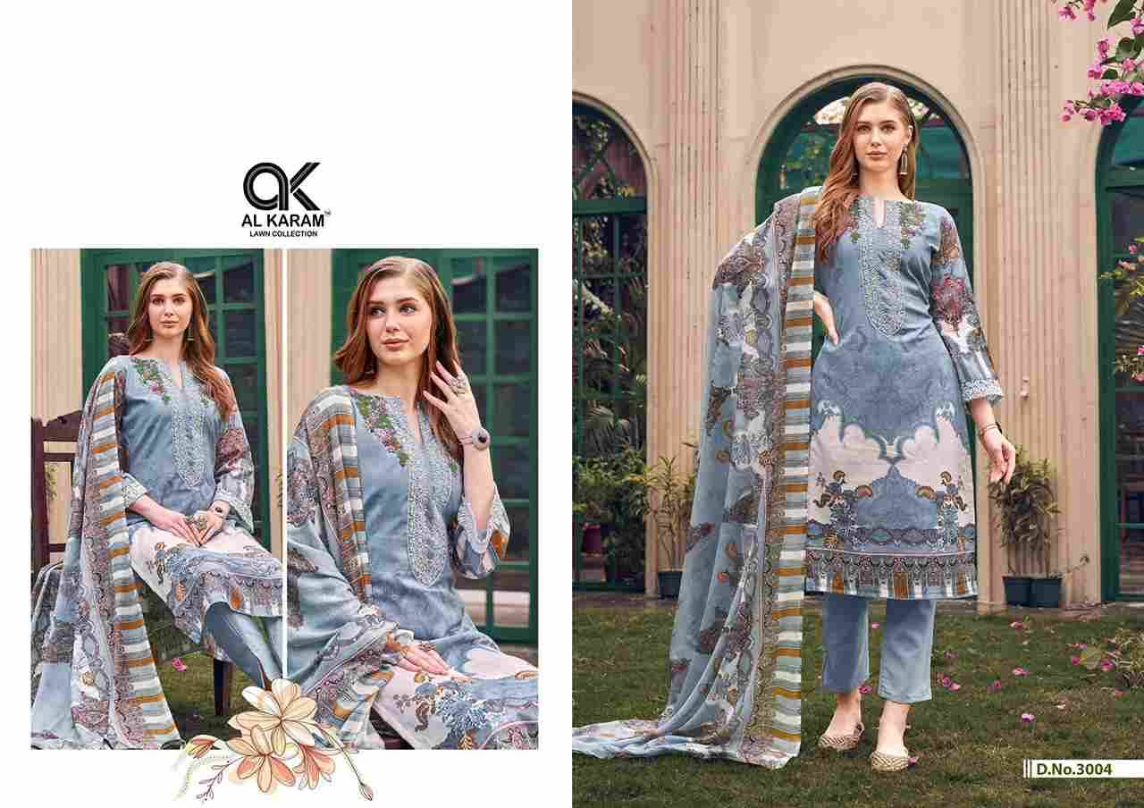 Firdous Vol-3 By Al Karam Lawn Collection 3001 To 3010 Series Beautiful Stylish Pakistani Suits Fancy Colorful Casual Wear & Ethnic Wear & Ready To Wear Soft Cotton Dresses At Wholesale Price
