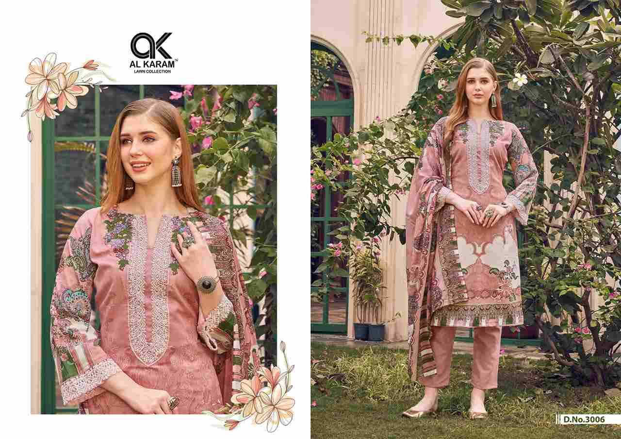 Firdous Vol-3 By Al Karam Lawn Collection 3001 To 3010 Series Beautiful Stylish Pakistani Suits Fancy Colorful Casual Wear & Ethnic Wear & Ready To Wear Soft Cotton Dresses At Wholesale Price