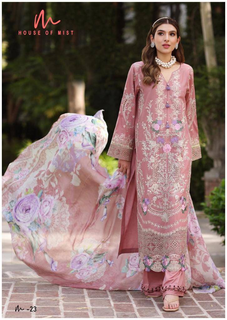 Ghazal Vol-3 By House Of Mist 21 To 26 Series Beautiful Pakistani Suits Colorful Stylish Fancy Casual Wear & Ethnic Wear Pure Cotton Print Dresses At Wholesale Price