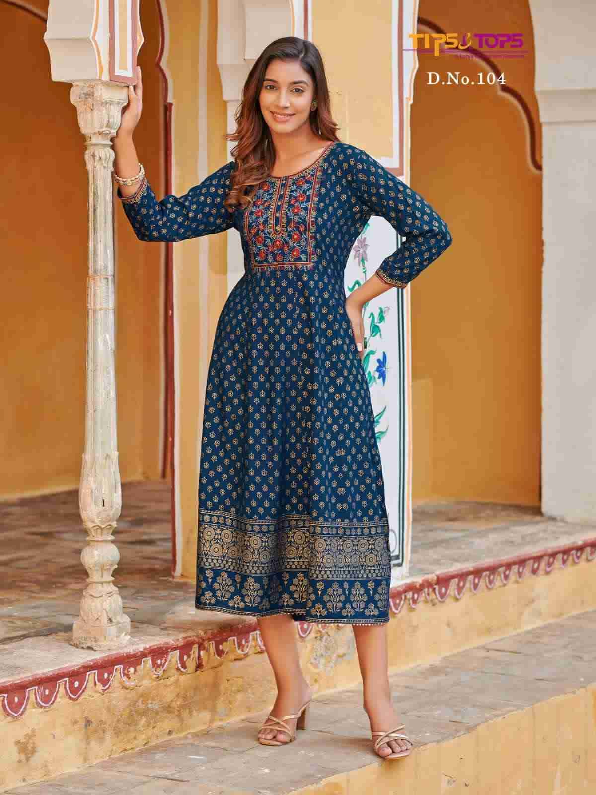 Charmie By Tips And Tops 101 To 106 Series Designer Festive Suits Collection Beautiful Stylish Fancy Colorful Party Wear & Occasional Wear Rayon Slub Kurtis At Wholesale Price