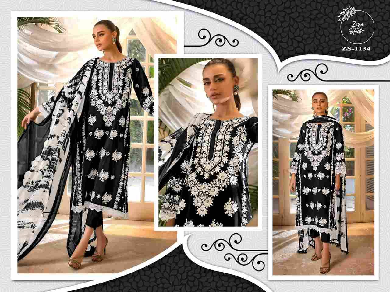 Zs-1134 Colours By Zs Textile 1134-A To 1134-C Series Beautiful Stylish Festive Suits Fancy Colorful Casual Wear & Ethnic Wear & Ready To Wear Georgette Embroidered Dresses At Wholesale Price