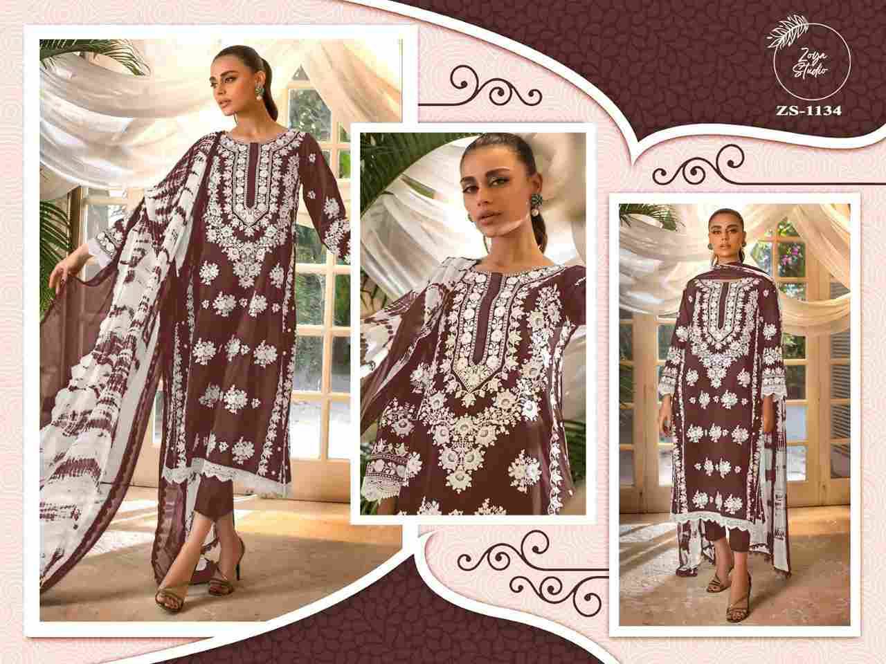 Zs-1134 Colours By Zs Textile 1134-A To 1134-C Series Beautiful Stylish Festive Suits Fancy Colorful Casual Wear & Ethnic Wear & Ready To Wear Georgette Embroidered Dresses At Wholesale Price