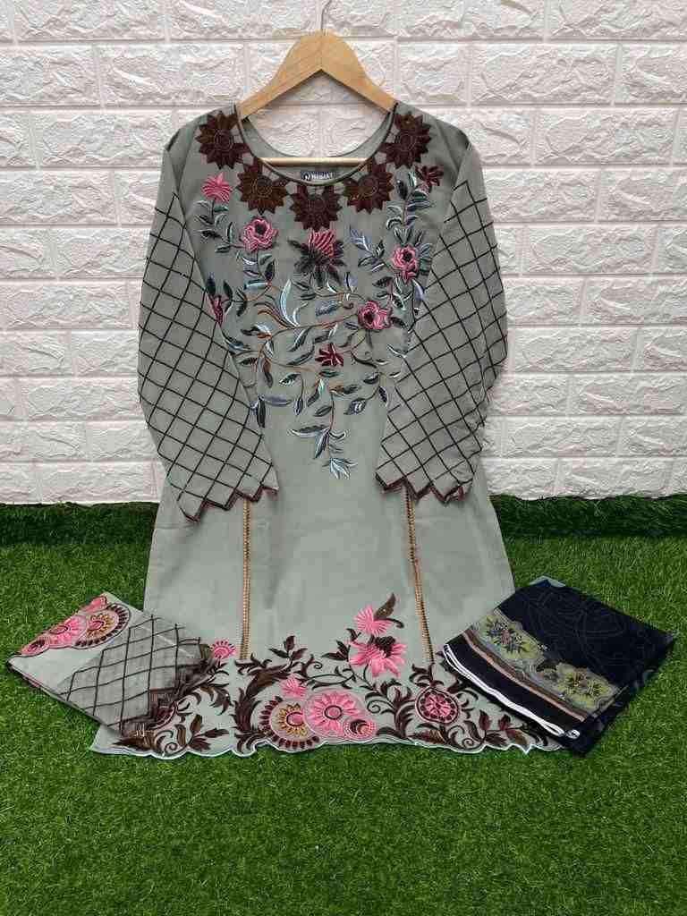Naimat-1080 Colours By Naimat Fashion Studio 1080-A To 1080-C Series Beautiful Stylish Festive Suits Fancy Colorful Casual Wear & Ethnic Wear & Ready To Wear Pure Faux Embroidered Dresses At Wholesale Price