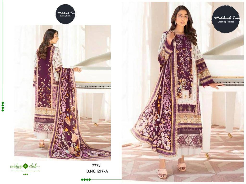 Jade Bliss Dusty By Mehboob Tex 1217-A To 1217-C Series Beautiful Pakistani Suits Stylish Fancy Colorful Party Wear & Occasional Wear Pure Cotton Dresses At Wholesale Price