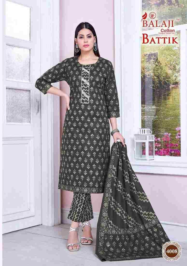 Battik Art Work Vol-4 By Balaji Cotton 4001 To 4012 Series Beautiful Festive Suits Stylish Fancy Colorful Casual Wear & Ethnic Wear Pure Cotton Print Dresses At Wholesale Price