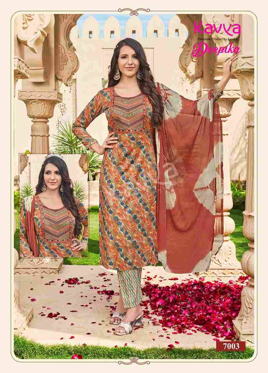 Deepika Vol-7 By Kavya 7001 To 7010 Series Designer Suits Beautiful Stylish Fancy Colorful Party Wear & Occasional Wear Fancy Dresses At Wholesale Price