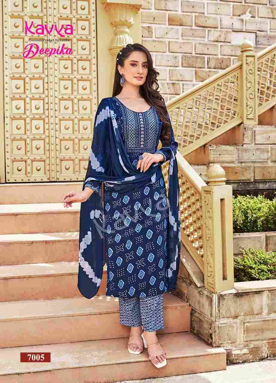 Deepika Vol-7 By Kavya 7001 To 7010 Series Designer Suits Beautiful Stylish Fancy Colorful Party Wear & Occasional Wear Fancy Dresses At Wholesale Price