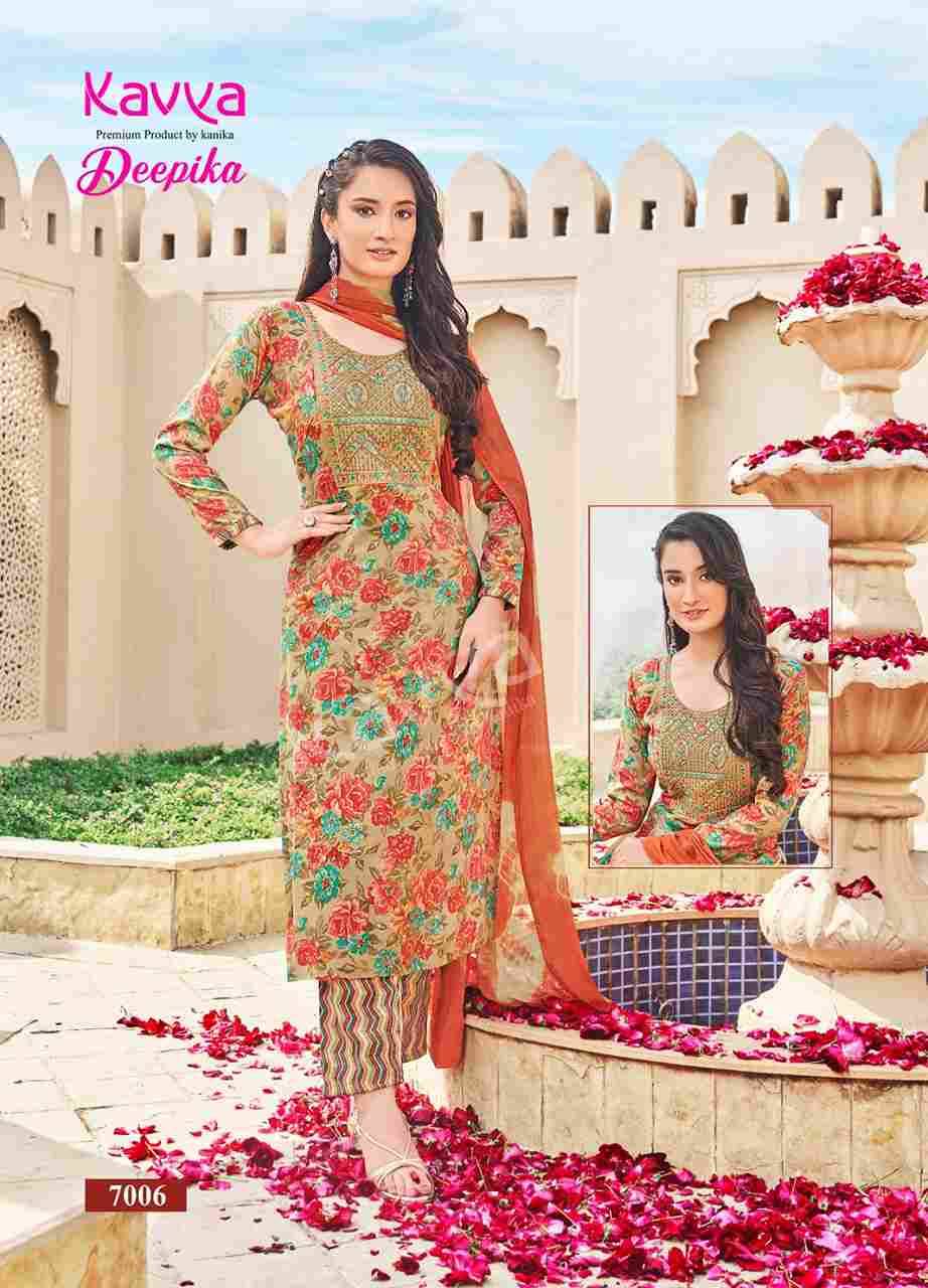 Deepika Vol-7 By Kavya 7001 To 7010 Series Designer Suits Beautiful Stylish Fancy Colorful Party Wear & Occasional Wear Fancy Dresses At Wholesale Price