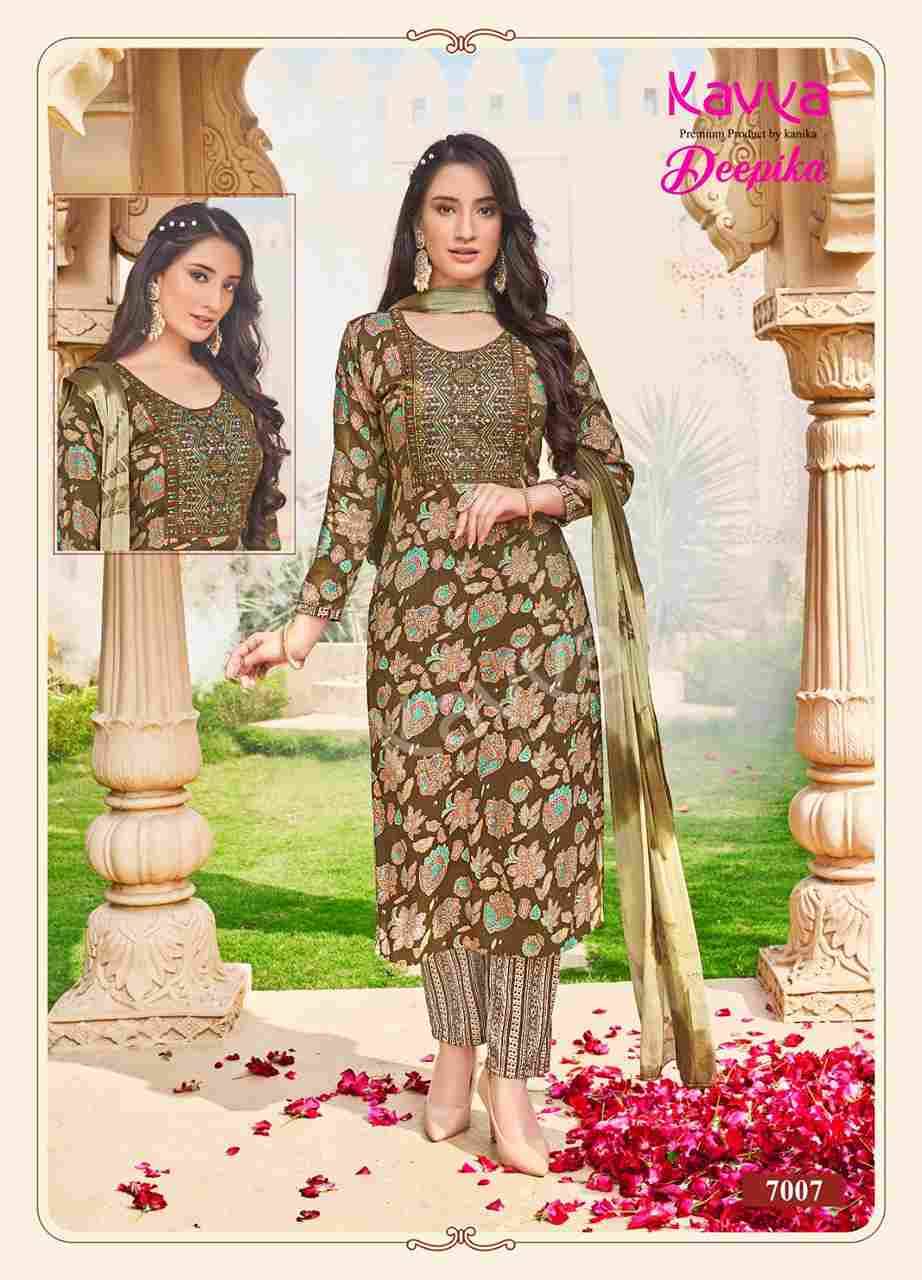 Deepika Vol-7 By Kavya 7001 To 7010 Series Designer Suits Beautiful Stylish Fancy Colorful Party Wear & Occasional Wear Fancy Dresses At Wholesale Price