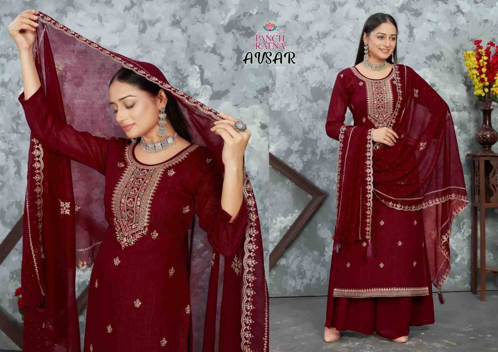 Avsar By Panch Ratna 01 To 04 Series Beautiful Festive Suits Colorful Stylish Fancy Casual Wear & Ethnic Wear Pure Silk With Work Dresses At Wholesale Price