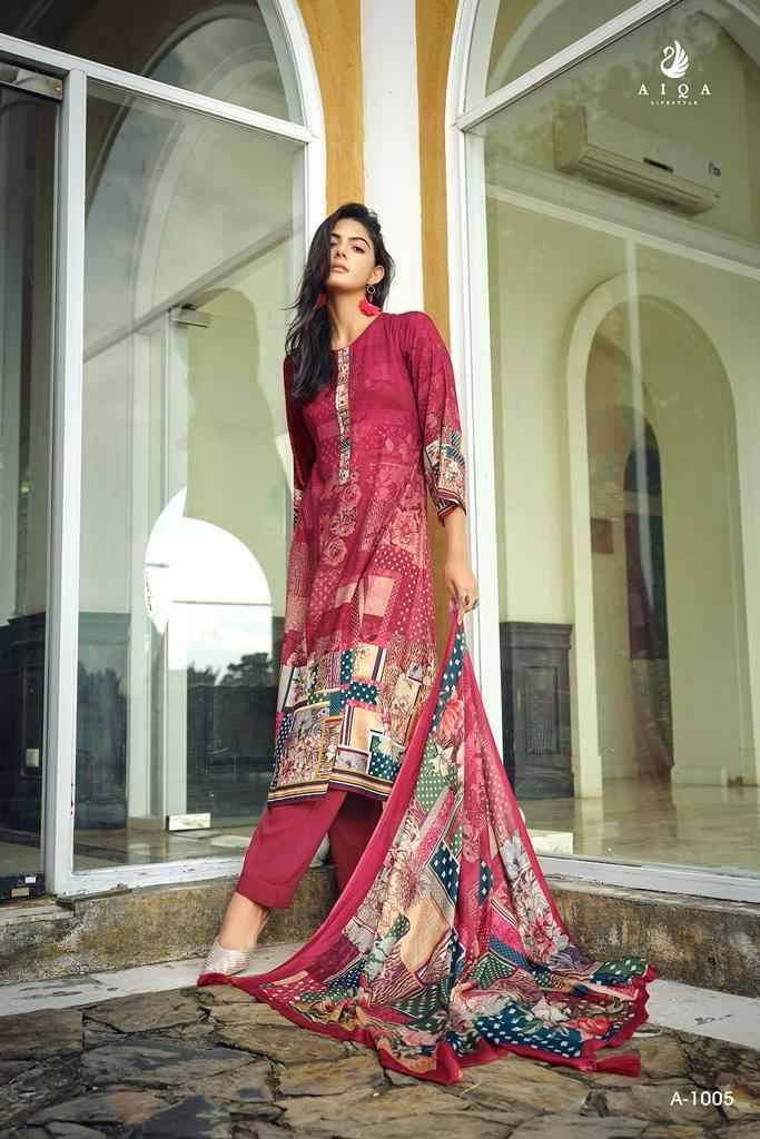 Fasurd By Aiqa 1001 To 1008 Series Beautiful Festive Suits Colorful Stylish Fancy Casual Wear & Ethnic Wear Pure Pashmina With Work Dresses At Wholesale Price