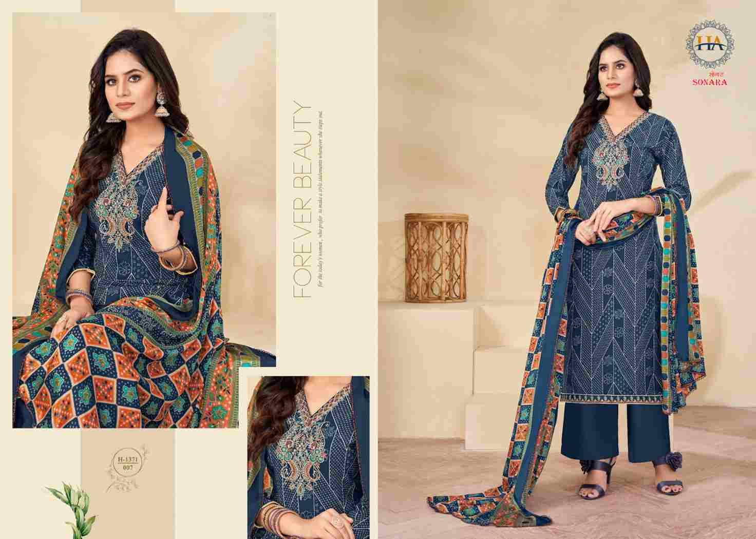 Sonara By Harshit Fashion Hub 1371-001 To 1371-008 Series Beautiful Festive Suits Stylish Fancy Colorful Casual Wear & Ethnic Wear Pure Viscose Rayon Print Dresses At Wholesale Price