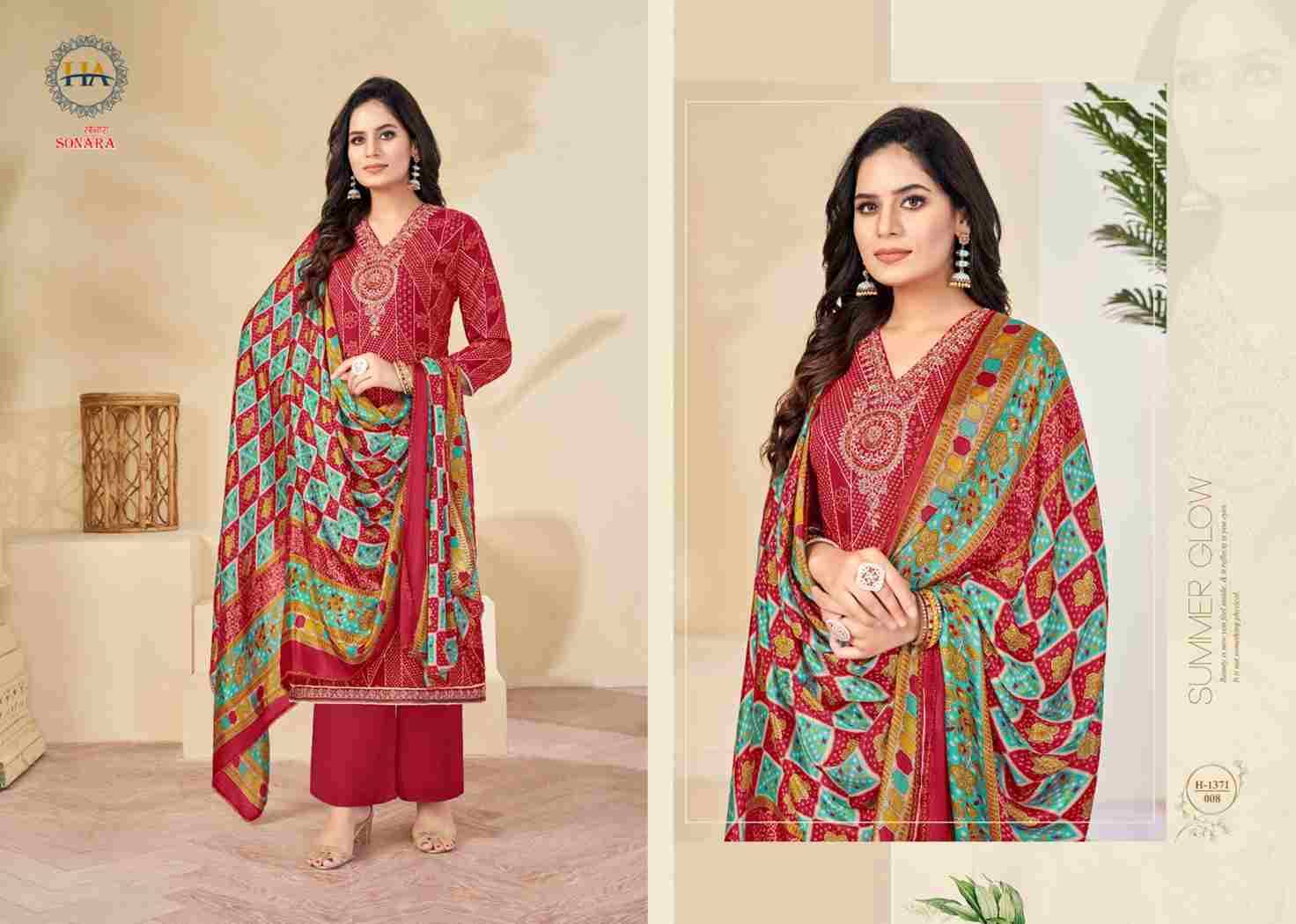 Sonara By Harshit Fashion Hub 1371-001 To 1371-008 Series Beautiful Festive Suits Stylish Fancy Colorful Casual Wear & Ethnic Wear Pure Viscose Rayon Print Dresses At Wholesale Price