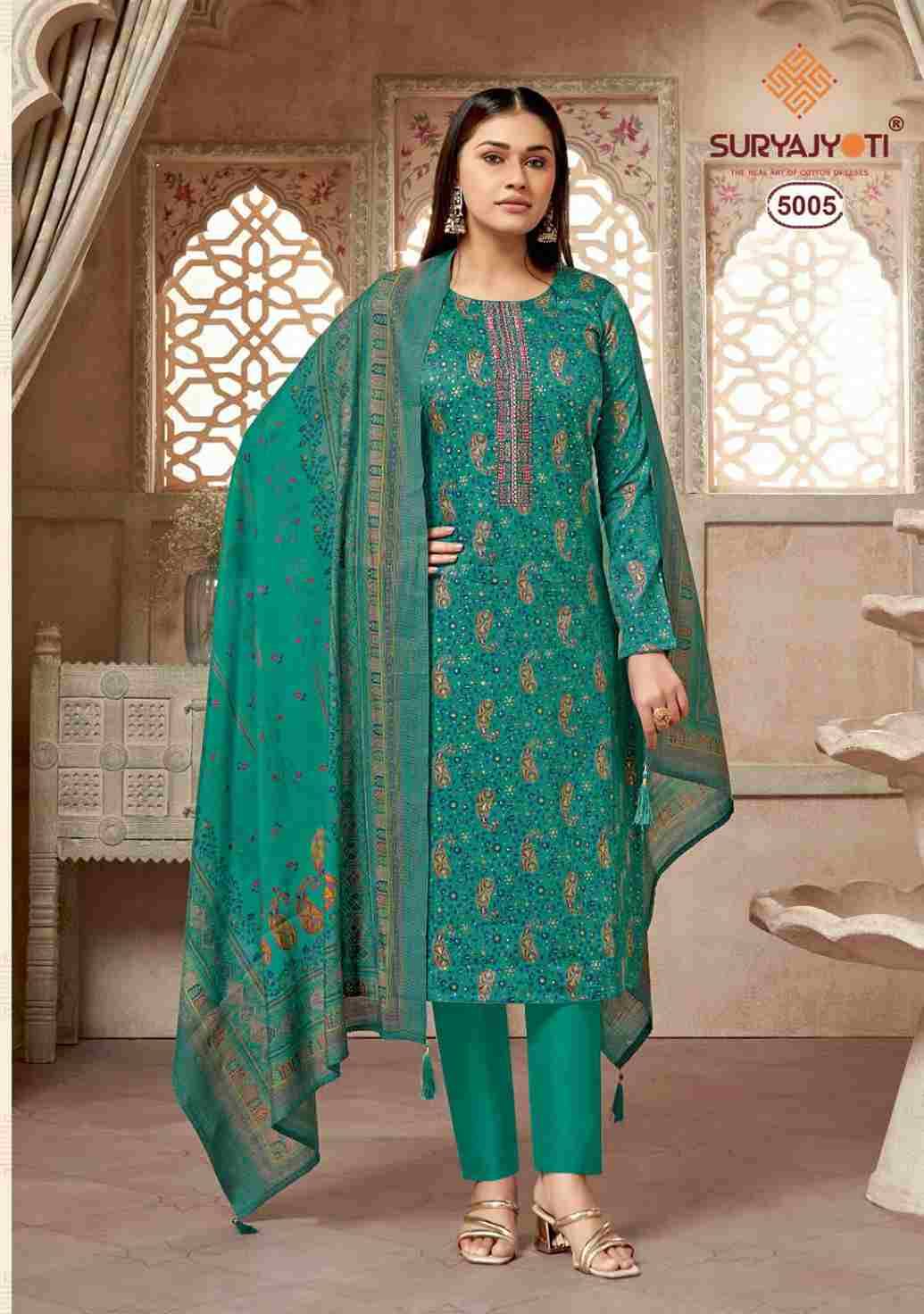 Kalki Vol-5 By Suryajyoti 5001 To 5008 Series Beautiful Festive Suits Stylish Fancy Colorful Casual Wear & Ethnic Wear Jam Satin Print Dresses At Wholesale Price