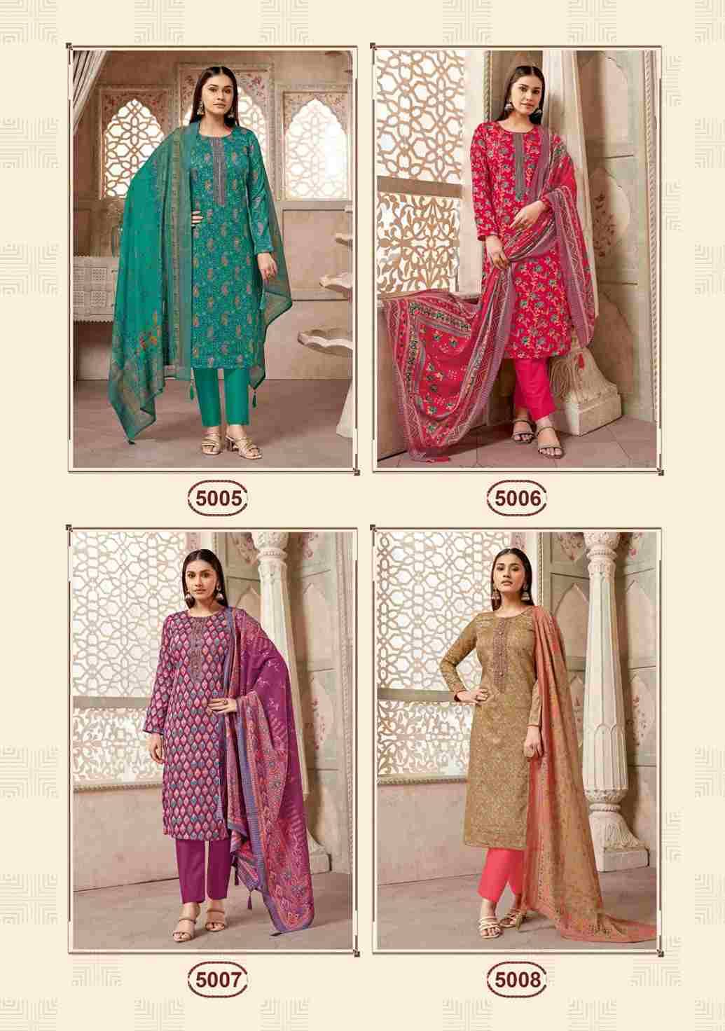 Kalki Vol-5 By Suryajyoti 5001 To 5008 Series Beautiful Festive Suits Stylish Fancy Colorful Casual Wear & Ethnic Wear Jam Satin Print Dresses At Wholesale Price