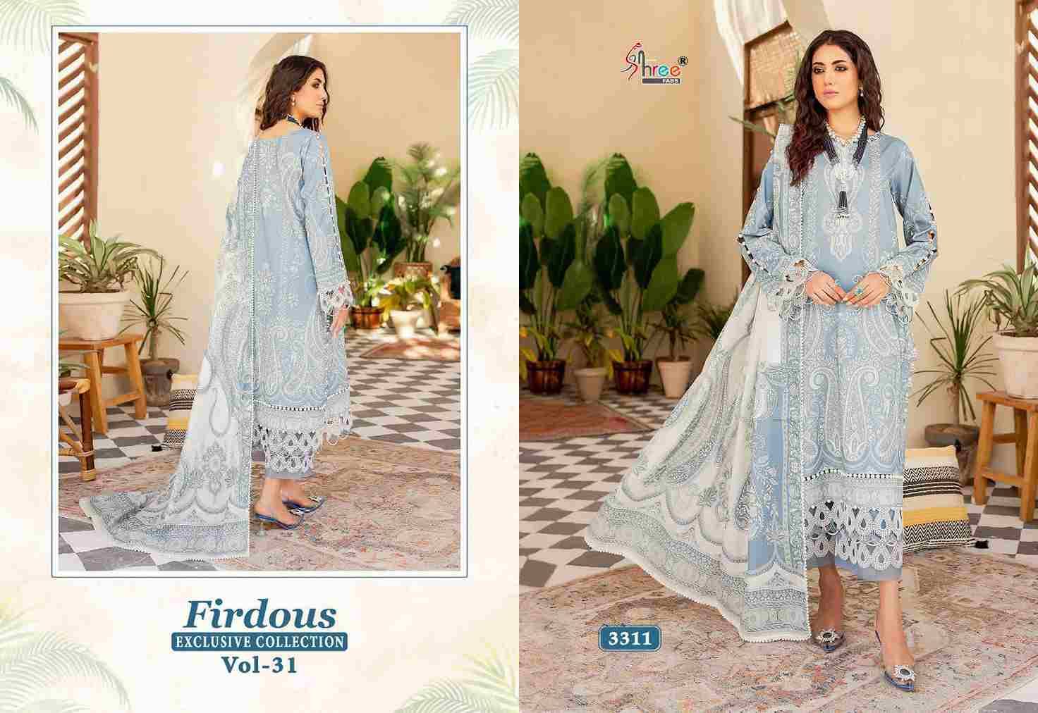 Firdous Exclusive Collection Vol-31 By Shree Fabs 3306 To 3313 Series Beautiful Pakistani Suits Colorful Stylish Fancy Casual Wear Pure Cotton Embroidered Dresses At Wholesale Price
