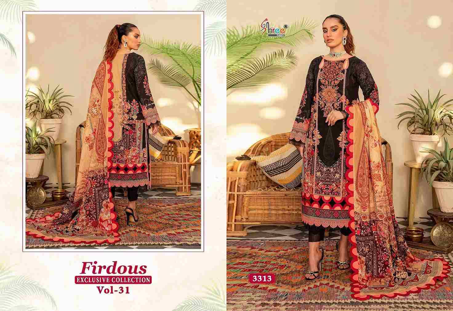 Firdous Exclusive Collection Vol-31 By Shree Fabs 3306 To 3313 Series Beautiful Pakistani Suits Colorful Stylish Fancy Casual Wear Pure Cotton Embroidered Dresses At Wholesale Price